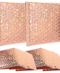 Rose Metallic Padded Mailers 20 Pack 6x5 Inch Self Sealing Cushioned Shipping Bags visible in rose gold color.