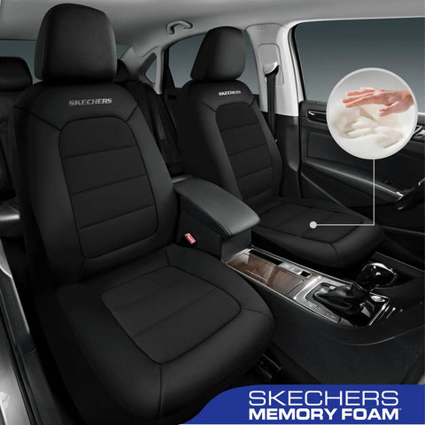 Memory Foam Car Seat Covers With Thick Cool Touch Fabric Front Seat Protection That Is Airbag Compatible For Most Cars Vans Trucks SUVs Ultra Comfy And Easy Cleanup For Everyday Road Trips