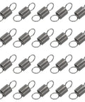 20 Pack Stainless Steel Extension Springs 304 Grade For Tough Industrial Jobs Corrosion Proof Heat Resistant Durable tiny coils on white background.