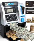 Kid Friendly Mini ATM Piggy Bank With Code Lock, Electronic Digital Money Counter And LCD Display, Real Money Deposits And Withdrawals