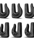 Six Pack Three Eighths Inch Weld On Grab Hooks Heavy Duty G70 Grade Utility Hooks for Trailer Truck Forklift Car RV, six hooks shown