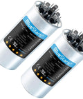 Two Pack 30 And 5 Uf Round Dual Run Capacitors 370 To 440 Vac Replacement For Condenser And Heat Pump Air Conditioners Exact Fit For TRCFD305 97F9833 27L877