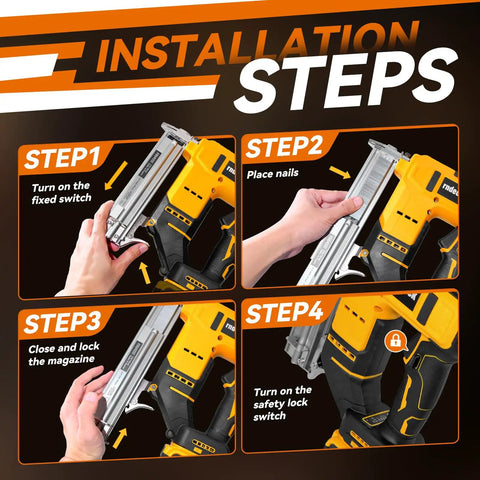 Brushless Cordless Brad Nailer Compatible With Dewalt 20V Max Battery 18 Gauge Power Tool For DIY And Fine Woodworking Smooth Operator With Zero Drama Setup