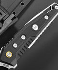 Close-up of Durable Fixed Blade Knife With DC53 Steel Tanto Full Tang Nylon Fiberglass Handle Beefy EDC for Outdoor Use