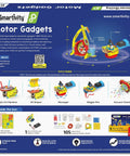 Box of Motor Powered 10 In 1 STEM Kit For Kids Build 10 Plus Working Gadgets With One Motor Bubble Launcher Spinner And More