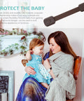 ABS Material Cabinet Locks 4 Pack with mother holding child, fireplace in background