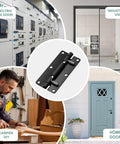Heavy Duty Quick Release Cabinet Hinges Rustproof Black Finish Freakishly Durable Smooth Swing Action Easy Tool Free Swap With Mounting Screws Included 2 Pack on cabinet and door