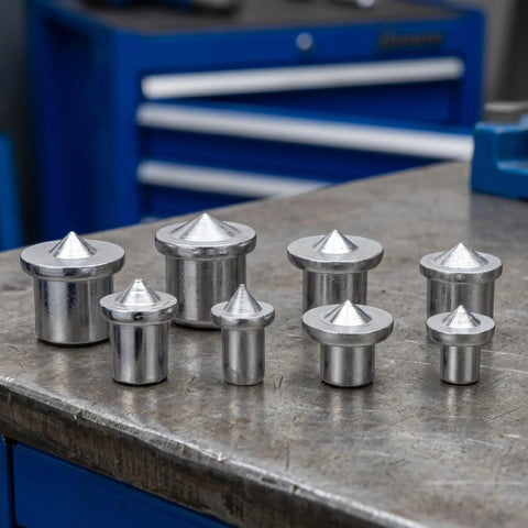 Dowel Center Transfer Plugs Set For Woodworking Hollow And Solid Doweling Alignment Tool on workbench