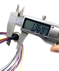 Caliper measuring M12 12 Pin A Coded Male Connector Cable IP67 Waterproof Back Mount Unshielded Straight Aviation Socket Sensor Receptacle