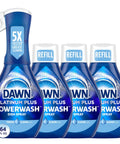 Powerwash Spray Dish Soap Fresh Scent Starter Kit With Three Refills Four 16 Ounce Bottles for grease cleaning