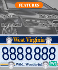 Spiked License Plate Screws Kit With Anti Theft Bolts, Stainless Steel And Aluminum Alloy, silver fasteners on car plate