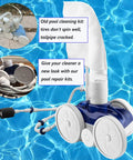 Pool Cleaner Rebuild Kit For Polaris 280 And 180 Series TankTrax BlackMax A49 Replacement Parts with blue pool background