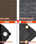 Comparison of Sun Shade Cloth With Grommets For Patio And Pergola Three By Three Feet Provides Ninety Percent UV Protection