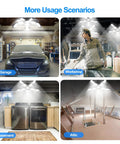 Deformable LED Garage Ceiling Light 180W 18000LM illuminates garage, workshop, basement, and attic with 10 adjustable panels 6500K daylight