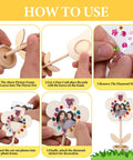 DIY Paintable Wooden Flower Photo Holders And Picture Frames Craft Kit with 28 unfinished flower ornaments in use