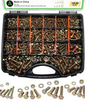 Beefy Heavy Duty 1020 Piece Bolt And Nut Kit With Washers, Grade 8.8 M4 M5 M6 M8 Hex Bolts And Nuts, Yellow Zinc Plated 12 To 30mm