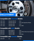 Front Wheel Bearing And Hub Assembly With ABS For 2007 Through 2013 Chevy Silverado Suburban 2500 3500 HD GMC Sierra 2500HD 3500HD Yukon XL 2500 And Hummer H2 8 Lug Pair Beefed Up For Tough Truck Duty installed on vehicle