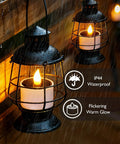 Solar Powered LED Tea Light Candles Pack Of 6 Waterproof Dusk To Dawn Auto On Reusable Outdoor Lights in rain lanterns