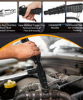 Lever Action Coolant Flush Gun Kit For Automotive Cooling System And Heater Core Cleaning with 2 transparent garden hoses