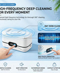 Pro Grade 45khz Ultrasonic Jewelry Cleaner That Cleans As A Whistle With Five Smart Timers And Auto Shutoff Big 400ml Stainless Steel Tub for easy operation