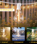 Outdoor String Lights With Remote For Patio And Backyard 30 Feet Waterproof Connectable LED Globe Bulbs 28 G40 IP45 Weatherproof