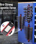 Magnetic Screwdriver And Wrench Organizer With Aluminum Rail, Real Deal Ultra Strong Magnets, Tool Holder for toolbox