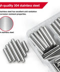 110 Piece Dowel Pins Shelf Support Peg Kit Stainless Steel Unthreaded Pins M5 Size Range 10 15 20 25 30 35 40mm