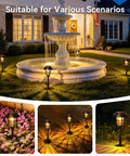 Eight Pack Solar Pathway Lights Outdoor IP65 Waterproof Auto On Off Garden Landscape Lighting For Yard Patio Walkway Driveway