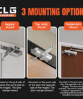 Three mounting options for DC6003 Beefy Medium Duty Automatic Door Closer For Residential And Light Commercial Doors Surface Mounted