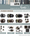 Oil Rubbed Bronze Interior Passage Door Knobs 10 Pack Ball Style Non Locking For Hallways Closets And Pantries Fast EZ Install On Left Or Right Hand Doors, showcasing various hardware options and styles.