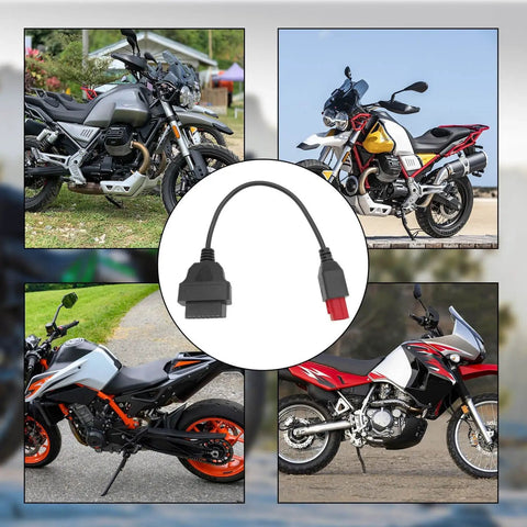 6 Pin To 16 Pin OBD2 Motorcycle Diagnostic Cable For Euro5 Euro6 Bikes OBDII Plug And Play Adapter and various motorcycles