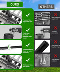 Comparison of Heavy Duty Lawn Leveling Rake With 68 Inch Adjustable Stainless Steel Handle to thinner tube models
