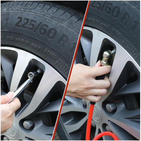 Using 1/4 Inch Air Compressor Fittings Kit With Blow Gun, Tire Gauge And Air Chuck, 20-Piece DIY set for tire inflation