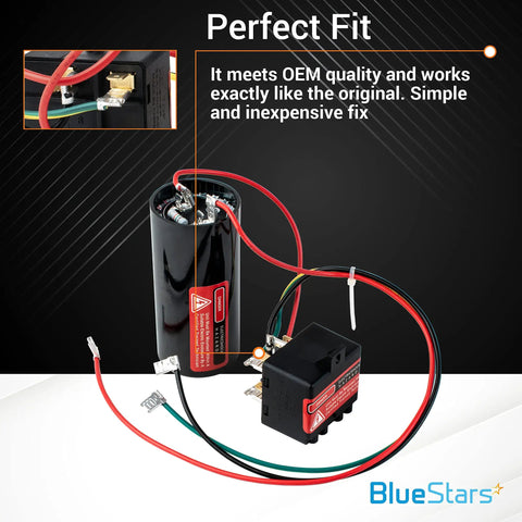 CSR-U2 Hard Start Capacitor Kit For Air Conditioners Three And A Half To Five Ton Units Plug And Play Install Boosts Compressor Startup