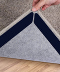 16 Piece Rug Tape Kit Dual Sided Washable Removable Non Slip Adhesive Rug Stopper keeps rug in place on hardwood floor