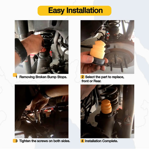 Installation process of Mustang Front And Rear Jounce Bump Stop Kit Fits 2005 To 2014 Models V6 GT Shelby GT500 Replacement M5570A
