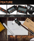 Digital Caliper 6 Inch With Large LCD Screen Auto Off Inch Millimeter Conversion Stainless Steel Vernier Caliper for Jewelers