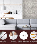 Living room with Silver Peel And Stick Wallpaper Self Adhesive Metallic Vinyl For Luxury Home Decor Boss Level Shine.