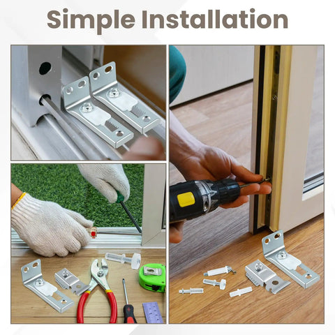 2 Pack Bifold Door Hardware Repair Kit With Top And Bottom Brackets, Guide Wheel And Pivot For 7/8 To 1 Inch Sliding Door Track, Barn Pocket Door Repair Kit, Easy Fix, Save Time And Money