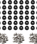 200 Pieces Soft Rubber Furniture Feet With Stainless Steel Screws No Slip Floor Protectors