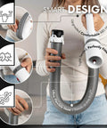 Person holding Upgraded PVC And Steel Replacement Hose Handle For Lift Away Vacuum Rotator Models NV355 NV356 NV357 NV358