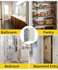 Joyny 3-pack 4-inch brushed nickel self-closing door hinges; spring-loaded, UL listed for interior doors