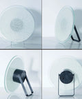 12 Inch Plasma Disc Light Plate With Dope Touch Responsive Glow, Music And Voice Activated Sensor shown in various angles