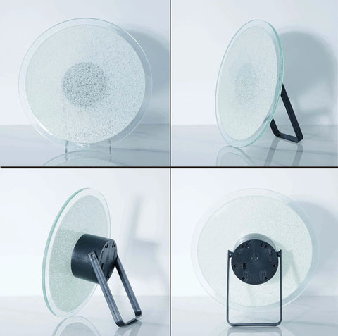 12 Inch Plasma Disc Light Plate With Dope Touch Responsive Glow, Music And Voice Activated Sensor shown in various angles
