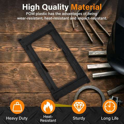9101-H5 Retaining Spring for Fiber-Metal Welding Hoods on wooden surface with metal tools nearby
