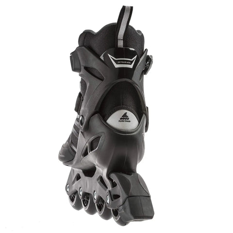 Rear view of Zetrablade Mens Fitness Inline Skates For Beginners With High Cuff Support Comfortable Padded Liner Durable Shell Secure Closure