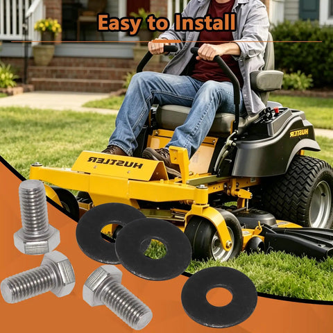 Deck Spindle Bolts And Washers Beefed Up Replacement Kit For Lawn Mowers Three Sets With Belleville Spring Washers And Grade 8 Hardware Replaces 781872 782474 754101 602680 Fits Hustler Super Z And Super Mini, bolts and washers on mower