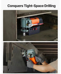 Portable Magnetic Drill Press Delivers Badass Force With A 1300 Watt Motor And Rock Solid Base That Clamps Tight At 2248 Lbf For Zero Hassle Steel Drilling Up To 1.4 Inches Thick in tight spaces.