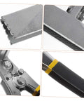 Close-up of Metal Bending Pliers Duckbill Tool with non-slip jaws for seaming and flattening sheet metal in DIY projects.