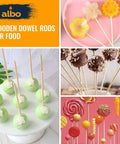 Pro Grade Round Wooden Dowel Rods Smooth As Silk One Quarter By Twelve Inches Go To Choice For Crafts Diy Builds Woodworking Joints Furniture Repairs And Garden Stakes 100 Pack used for cake pops and decorative food presentation.